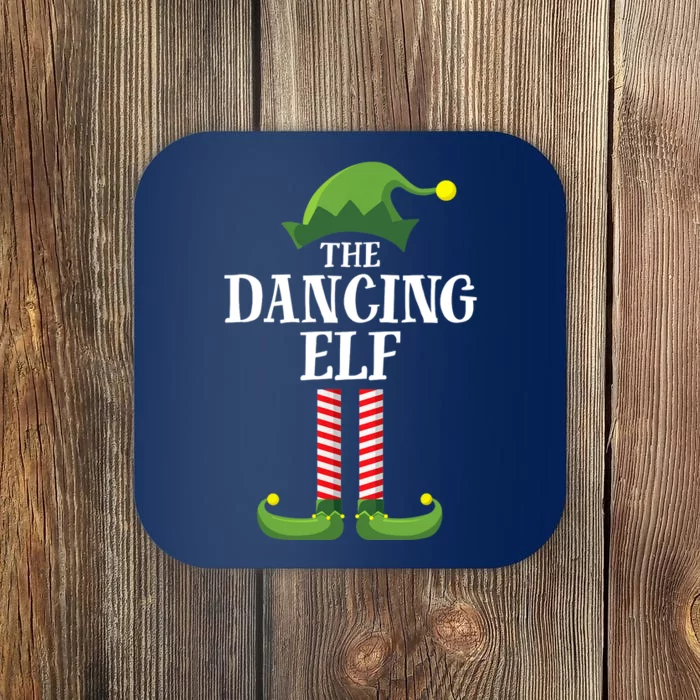 Dancing Elf Matching Family Group Christmas Party Coaster