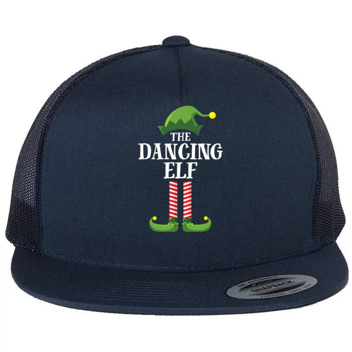 Dancing Elf Matching Family Group Christmas Party Flat Bill Trucker Hat