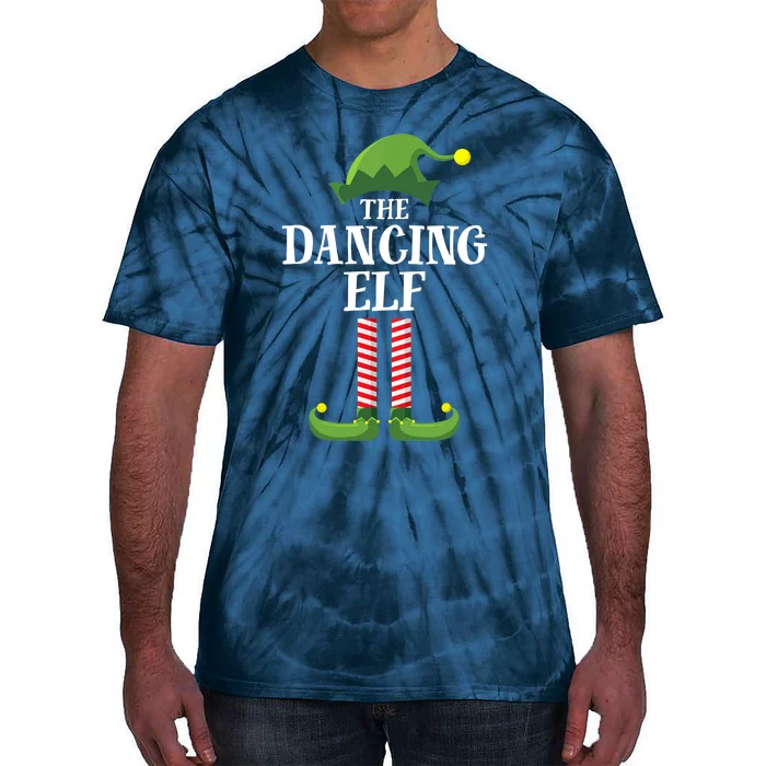 Dancing Elf Matching Family Group Christmas Party Tie-Dye T-Shirt