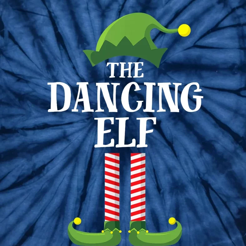 Dancing Elf Matching Family Group Christmas Party Tie-Dye T-Shirt