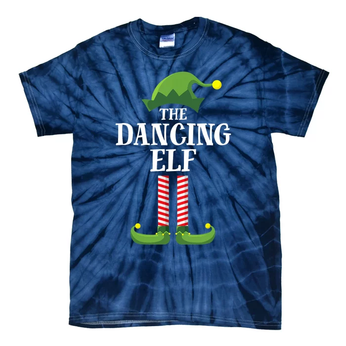 Dancing Elf Matching Family Group Christmas Party Tie-Dye T-Shirt