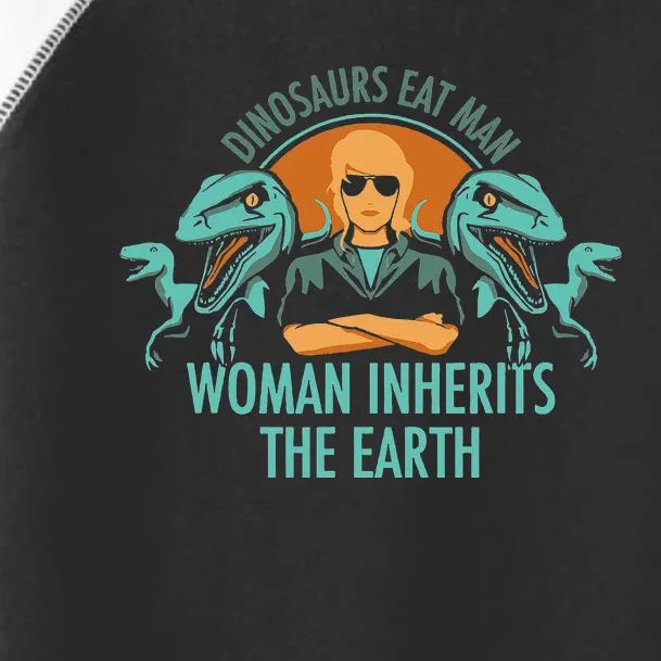 Dinosaurs Eat Man Woman Inherits The Earth Funny Novelty Toddler Fine Jersey T-Shirt