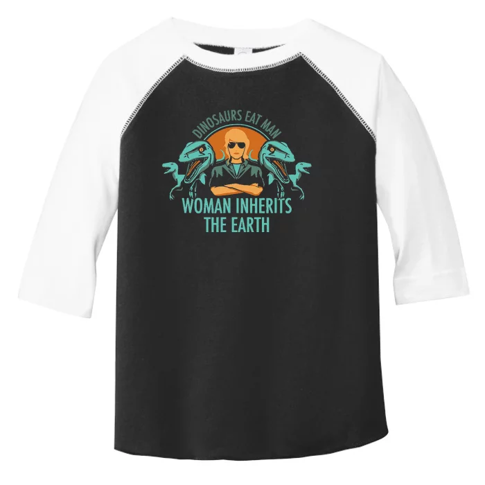 Dinosaurs Eat Man Woman Inherits The Earth Funny Novelty Toddler Fine Jersey T-Shirt