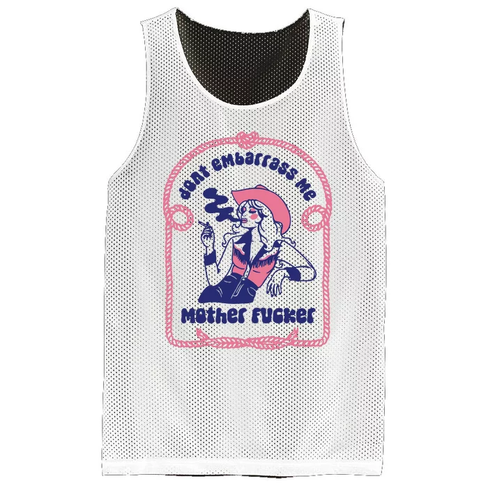 Dont Embarrass Me Cowgirl Mesh Reversible Basketball Jersey Tank