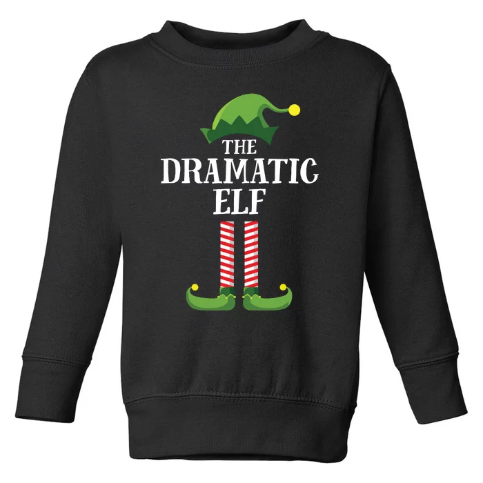 Dramatic Elf Matching Family Group Christmas Party Toddler Sweatshirt