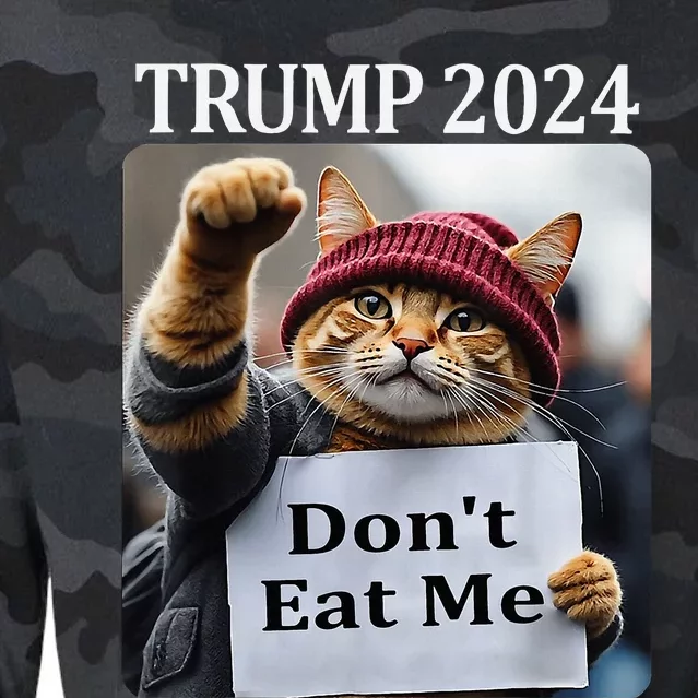 DonT Eat Me Cats For Trump 2024 Cropped Pullover Crew