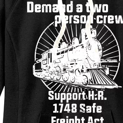 Demand A Two Person Crew Trains Women's Fleece Hoodie