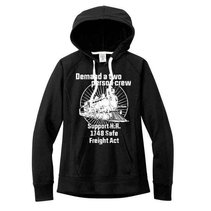 Demand A Two Person Crew Trains Women's Fleece Hoodie