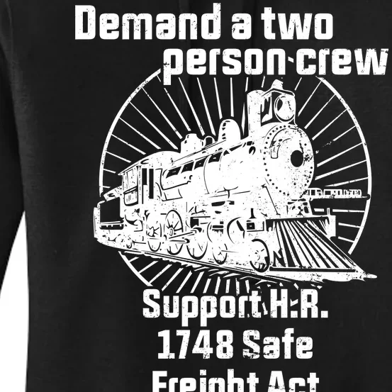 Demand A Two Person Crew Trains Women's Pullover Hoodie