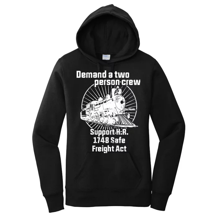 Demand A Two Person Crew Trains Women's Pullover Hoodie