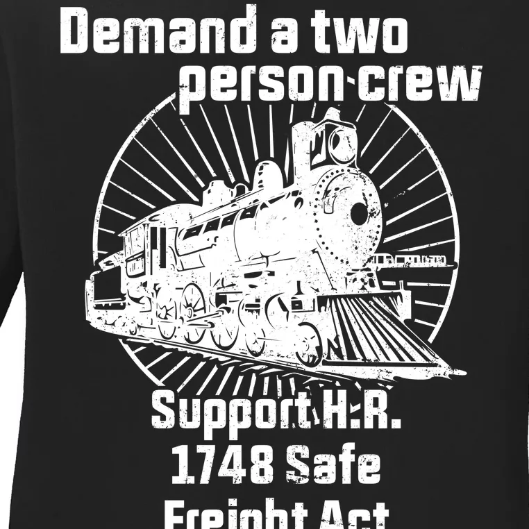 Demand A Two Person Crew Trains Ladies Long Sleeve Shirt