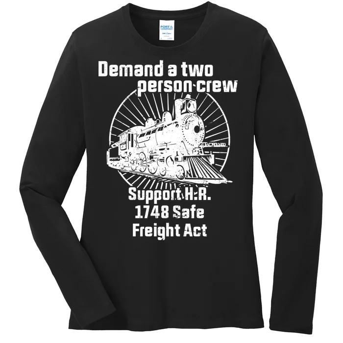 Demand A Two Person Crew Trains Ladies Long Sleeve Shirt