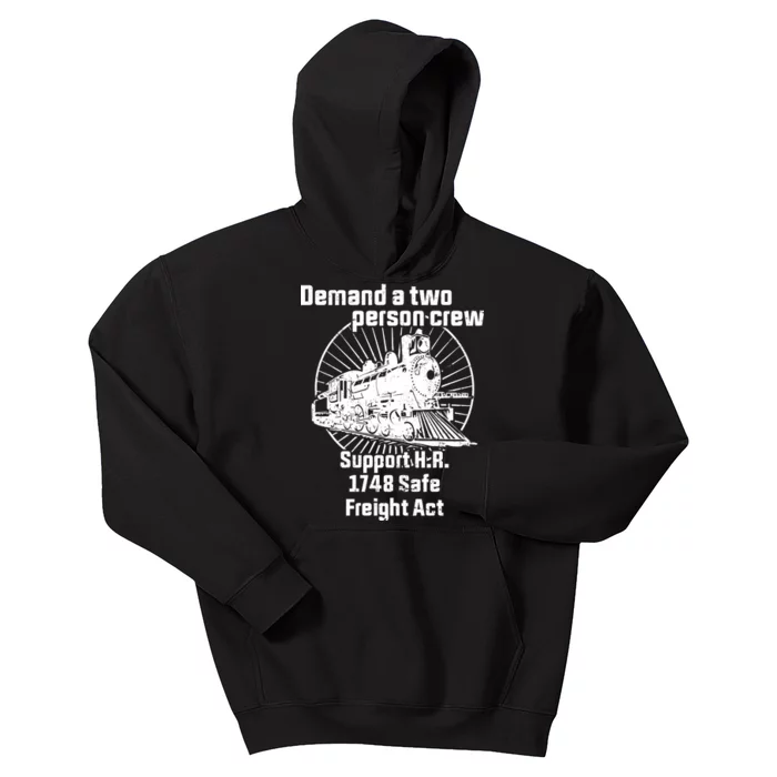 Demand A Two Person Crew Trains Kids Hoodie