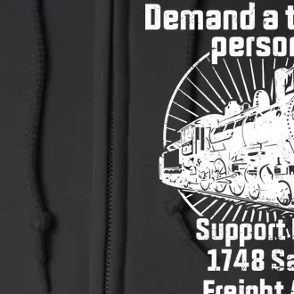 Demand A Two Person Crew Trains Full Zip Hoodie