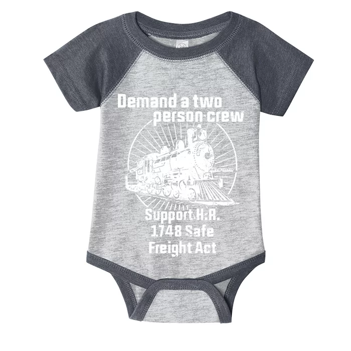 Demand A Two Person Crew Trains Infant Baby Jersey Bodysuit