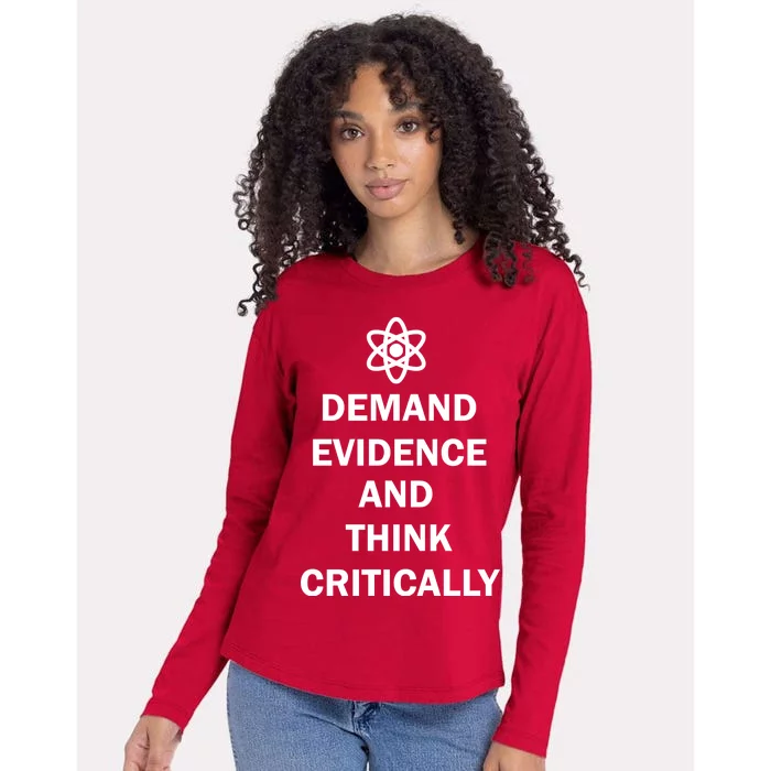 Demand Evidence And Think Critically Womens Cotton Relaxed Long Sleeve T-Shirt