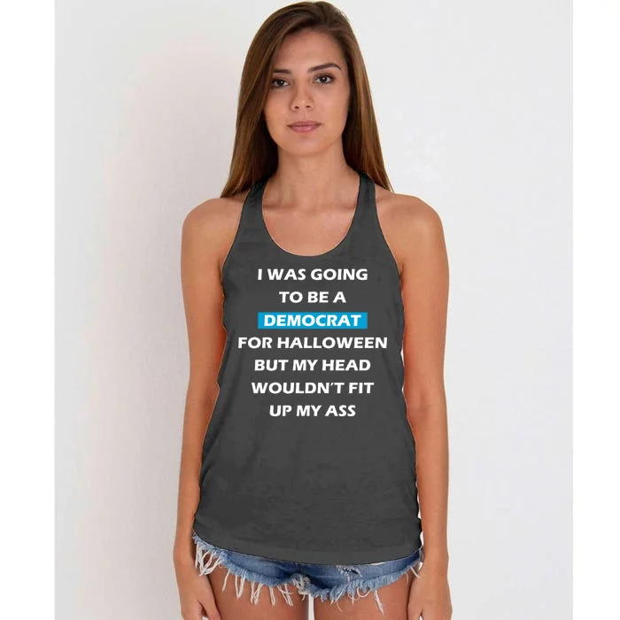 Democrat For Halloween Women's Knotted Racerback Tank