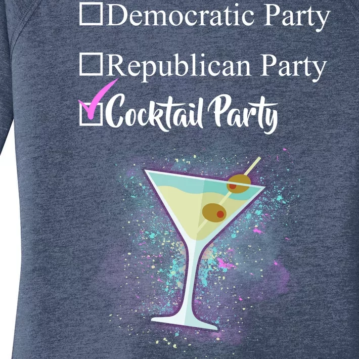 Democratic Republican Wine Party Women's Perfect Tri Tunic Long Sleeve Shirt