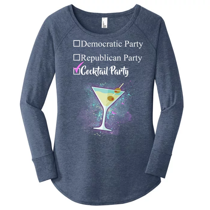 Democratic Republican Wine Party Women's Perfect Tri Tunic Long Sleeve Shirt