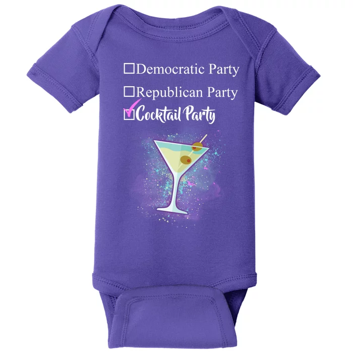 Democratic Republican Wine Party Baby Bodysuit