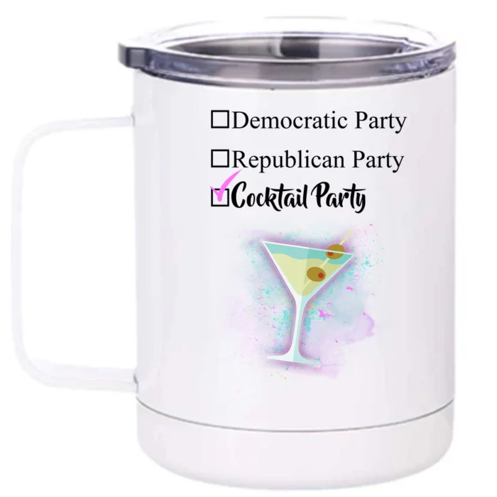 Democratic Republican Wine Party Front & Back 12oz Stainless Steel Tumbler Cup