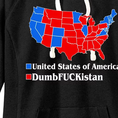 Democratic United States of America Vs. Dumfuckistan Resistance Resist Anti Trump Women's Fleece Hoodie