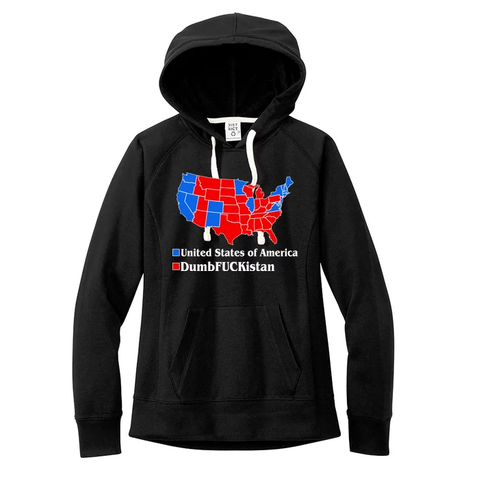 Democratic United States of America Vs. Dumfuckistan Resistance Resist Anti Trump Women's Fleece Hoodie