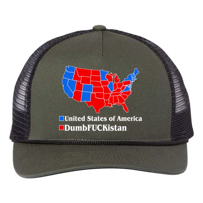 Democratic United States of America Vs. Dumfuckistan Resistance Resist Anti Trump Retro Rope Trucker Hat Cap