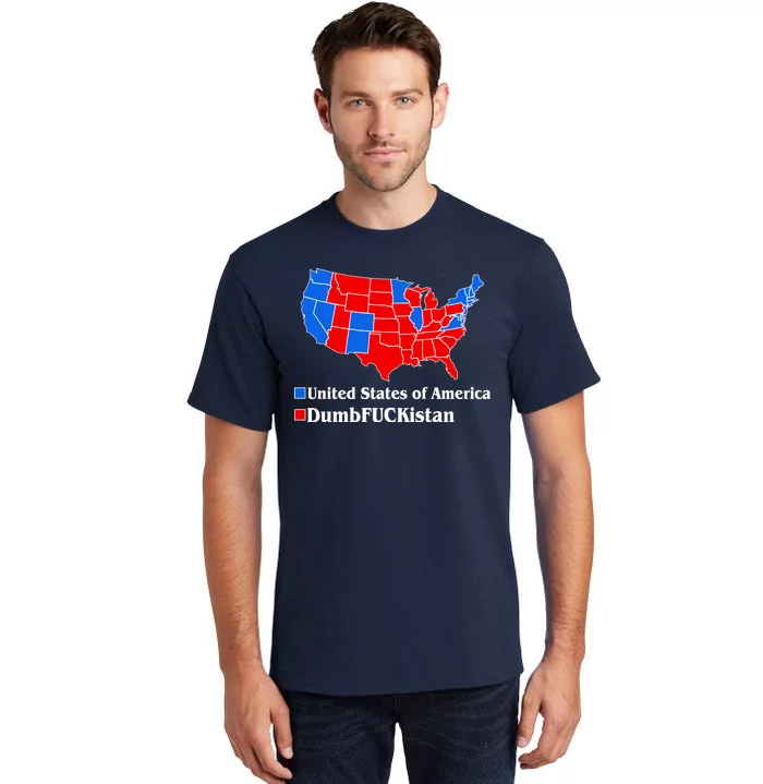 Democratic United States of America Vs. Dumfuckistan Resistance Resist Anti Trump Tall T-Shirt