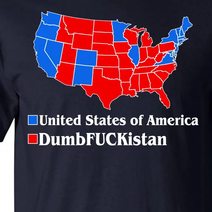 Democratic United States of America Vs. Dumfuckistan Resistance Resist Anti Trump Tall T-Shirt