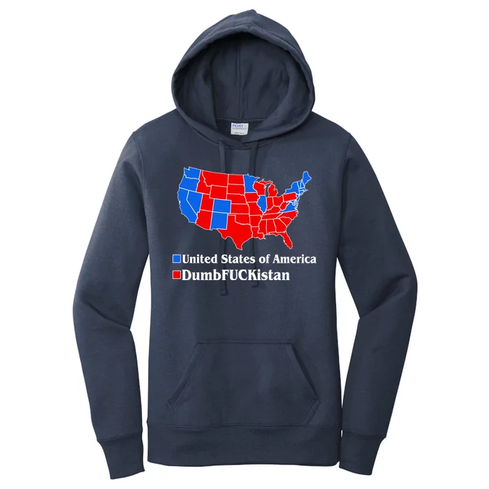 Democratic United States of America Vs. Dumfuckistan Resistance Resist Anti Trump Women's Pullover Hoodie