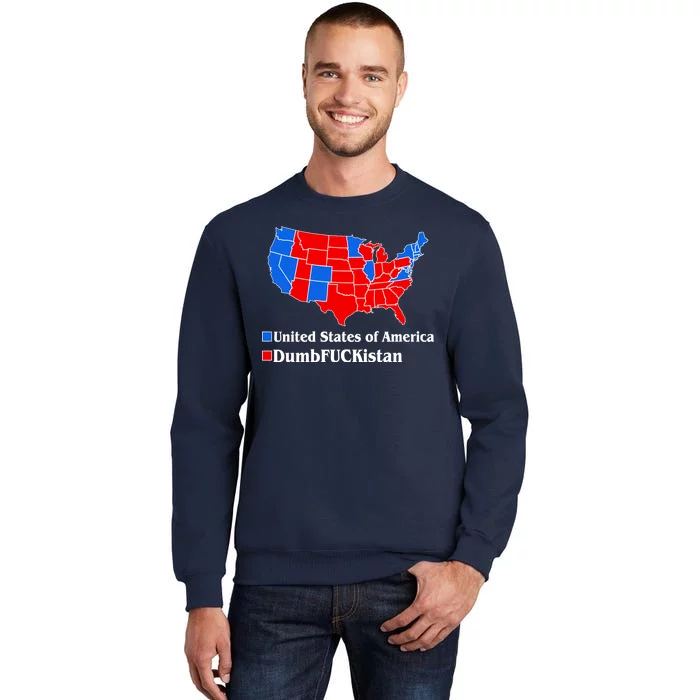 Democratic United States of America Vs. Dumfuckistan Resistance Resist Anti Trump Tall Sweatshirt