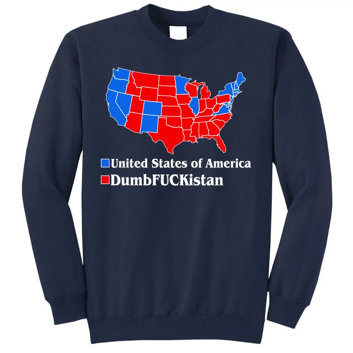 Democratic United States of America Vs. Dumfuckistan Resistance Resist Anti Trump Tall Sweatshirt