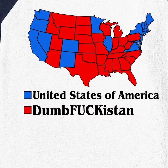 Democratic United States of America Vs. Dumfuckistan Resistance Resist Anti Trump Baseball Sleeve Shirt