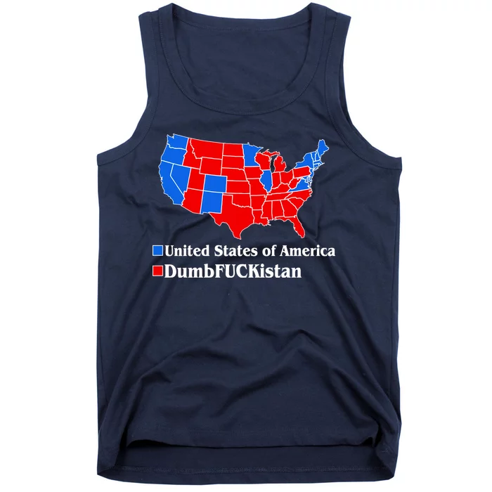 Democratic United States of America Vs. Dumfuckistan Resistance Resist Anti Trump Tank Top