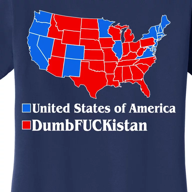 Democratic United States of America Vs. Dumfuckistan Resistance Resist Anti Trump Women's T-Shirt