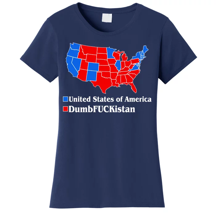 Democratic United States of America Vs. Dumfuckistan Resistance Resist Anti Trump Women's T-Shirt