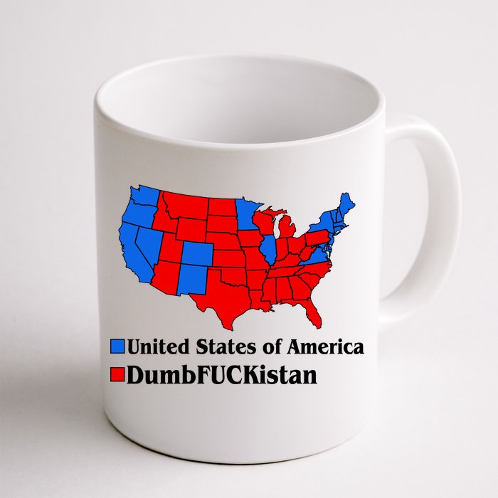 Democratic United States of America Vs. Dumfuckistan Resistance Resist Anti Trump Front & Back Coffee Mug