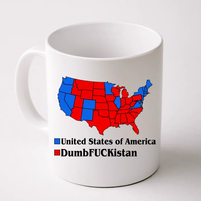 Democratic United States of America Vs. Dumfuckistan Resistance Resist Anti Trump Front & Back Coffee Mug