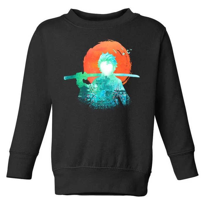 Tanjiro Breath Of Water Toddler Sweatshirt