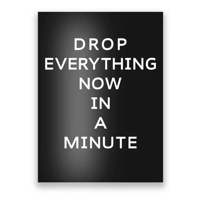 Drop Everything Now In A Minute Poster