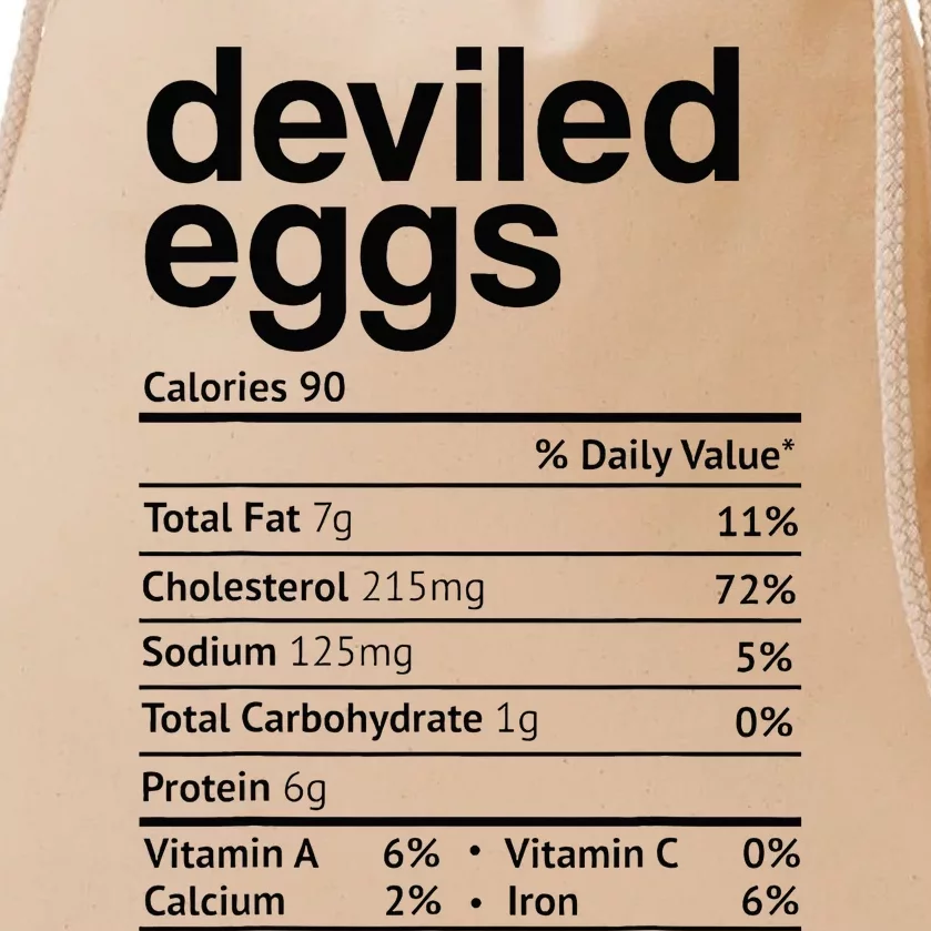 Deviled Eggs Nutrition Facts Drawstring Bag