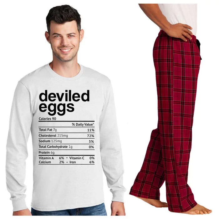 Deviled Eggs Nutrition Facts Long Sleeve Pajama Set