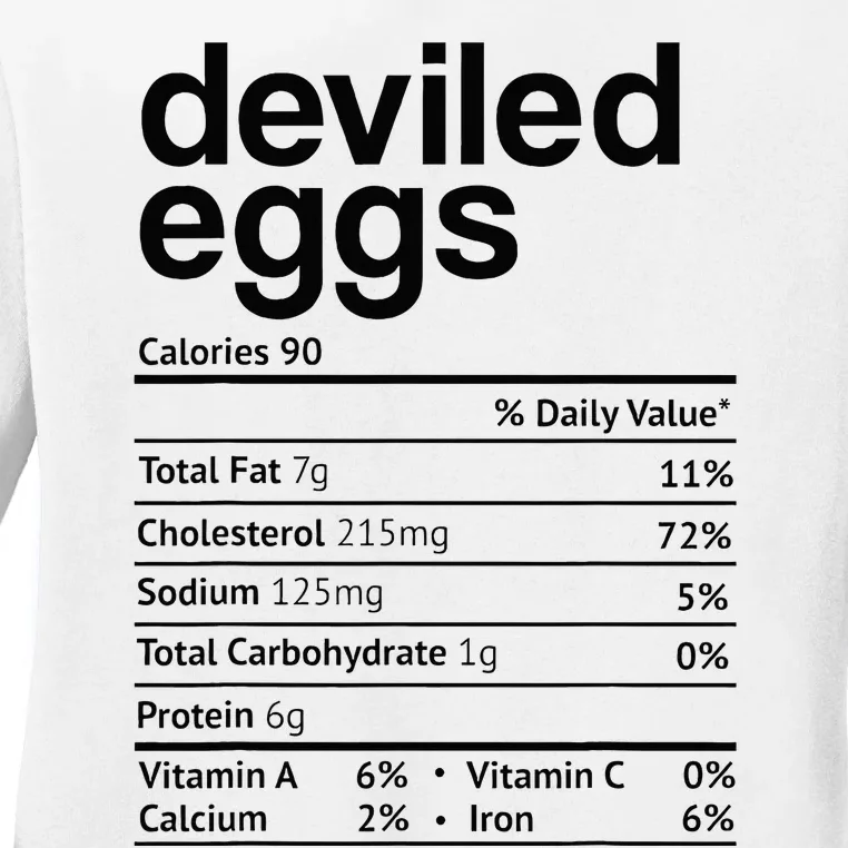 Deviled Eggs Nutrition Facts Ladies Long Sleeve Shirt