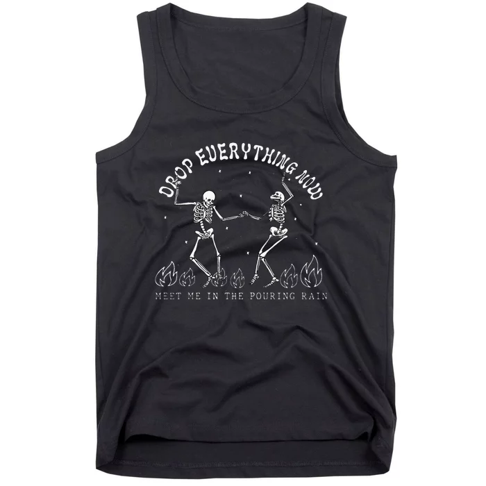 Drop Everything Now Meet Me In The Pouring Rain Skeleton Tank Top