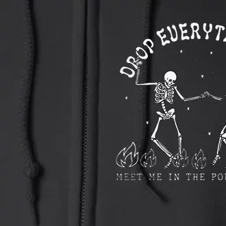 Drop Everything Now Meet Me In The Pouring Rain Skeleton Full Zip Hoodie