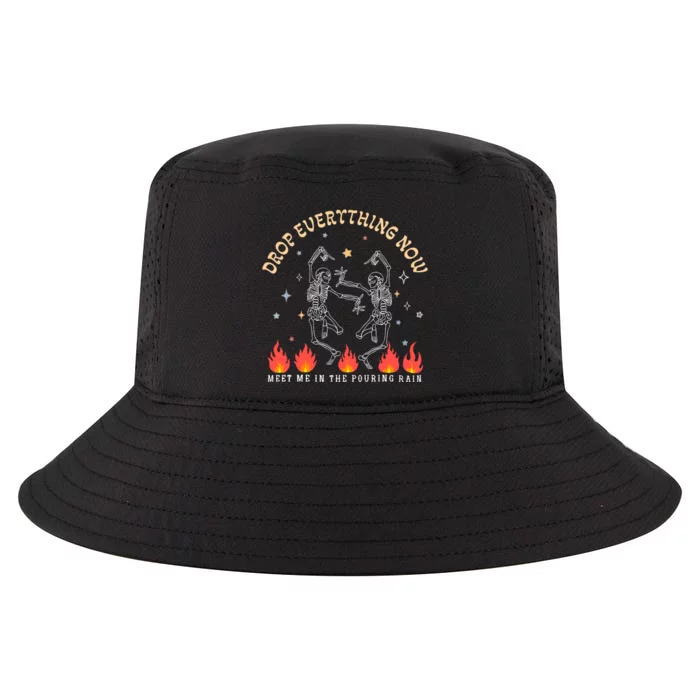 Drop Everything Now Meet Me In The Pouring Rain Dancing Skeleton Cool Comfort Performance Bucket Hat