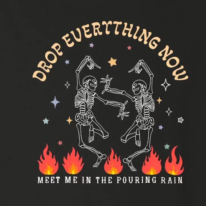 Drop Everything Now Meet Me In The Pouring Rain Dancing Skeleton Toddler Long Sleeve Shirt