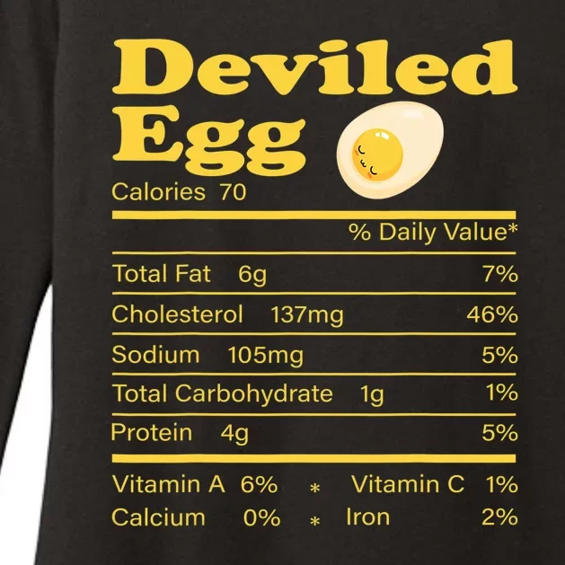 Deviled Egg Nutrition Facts Funny Thanksgiving Food Matching Womens CVC Long Sleeve Shirt