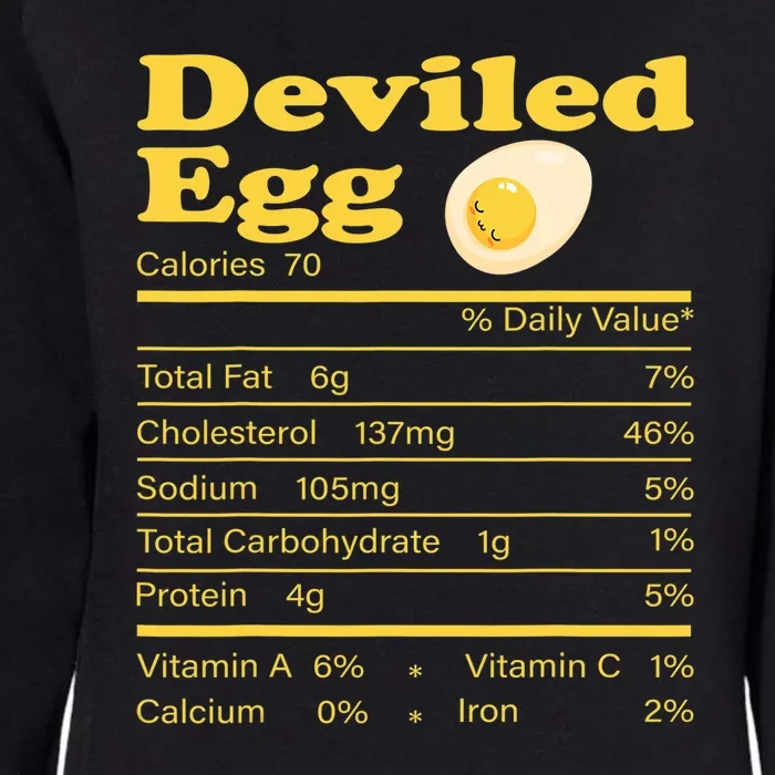 Deviled Egg Nutrition Facts Funny Thanksgiving Food Matching Womens California Wash Sweatshirt